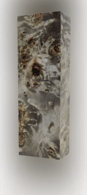 Raffir® Stabilisierte Maser Pappel  Black - Blockmaße 125x40x25mm