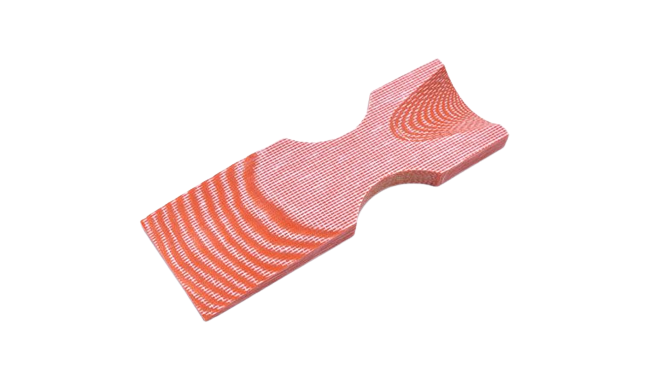 Micarta Orange Canvas  120x40x8mm