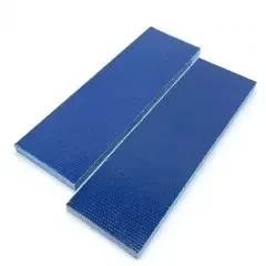 Blue Canvas Micarta  Griffschalen,  130x40x6,4mm