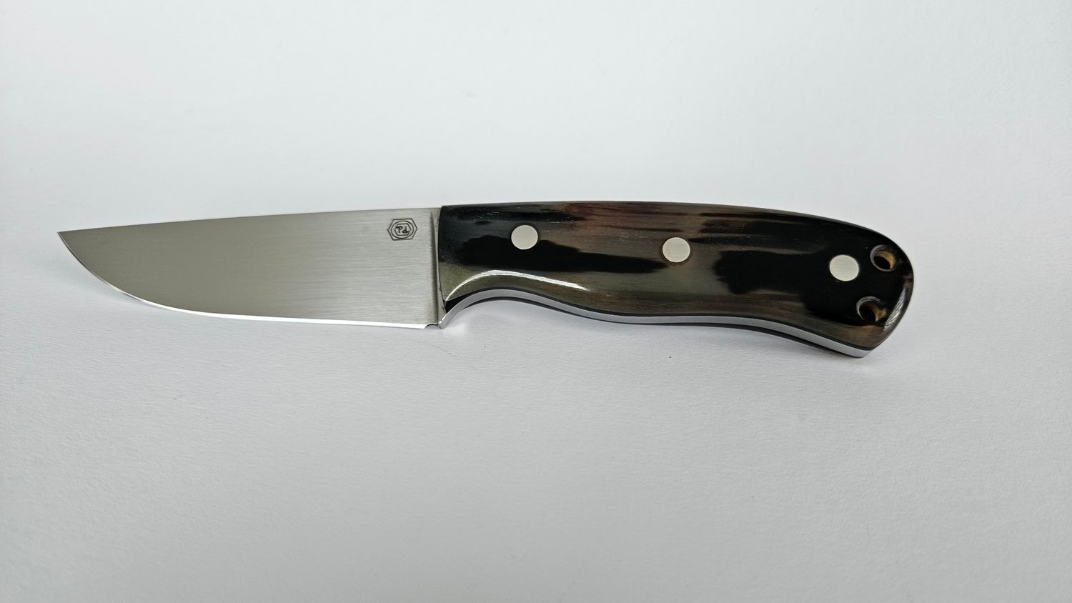 Modell "JB" - Jagd u. Bushcraft Messer - Schafshorn Griff