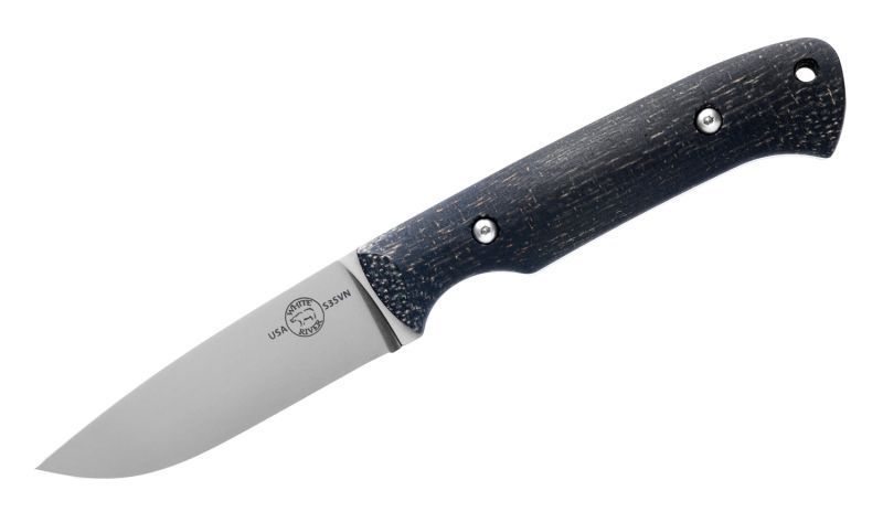 White River Hunter, Black Burlap Micarta - S35VN