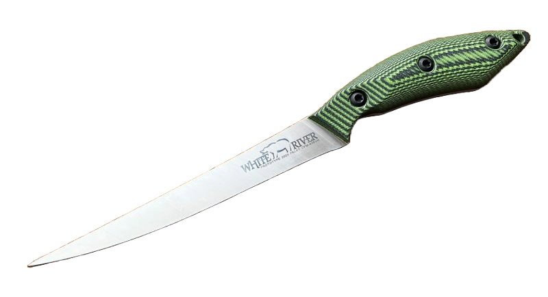 White River Fillet, 6 inch, Green/ Black G10
