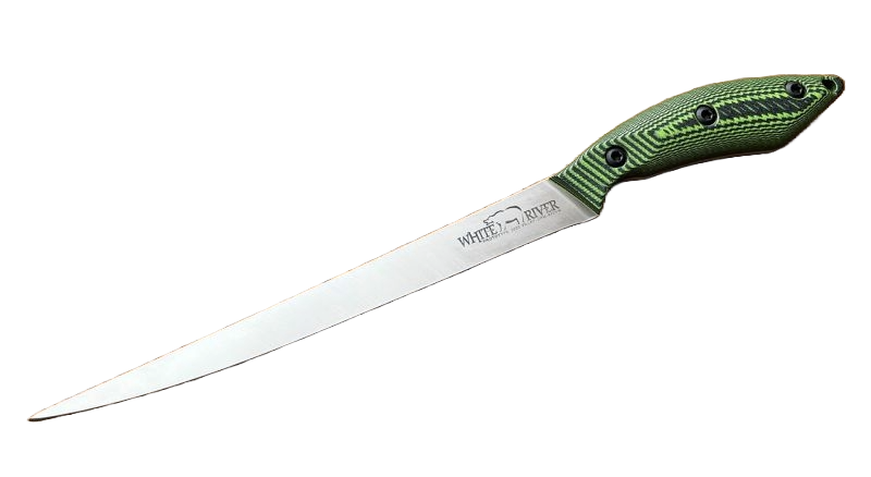 White River Fillet, 8 inch, Green/ Black G10