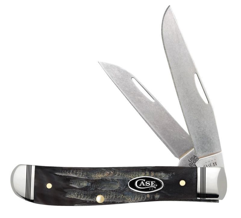 Case SS Buffalo Horn Mini Trapper - S35VN
