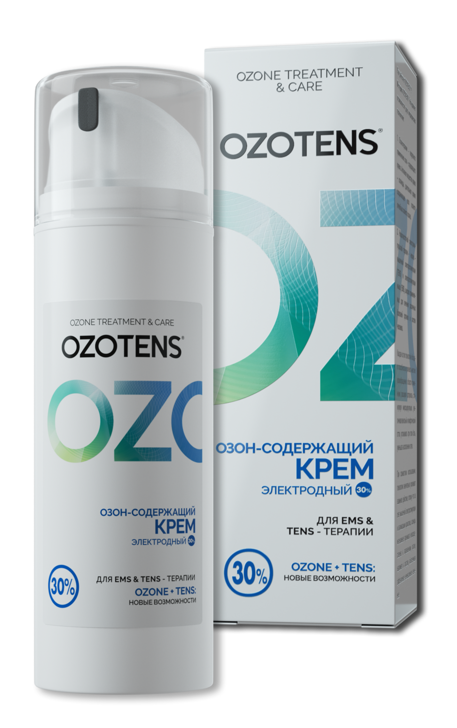 OZOTENS® Озонсодержащий электродный крем для EMS & TENS - терапии с аппаратами OZOTENS. 30%. (вакуум.флакон 150 мл.)
* только при покупке EMS&TENS-стимулятора RoovJoy