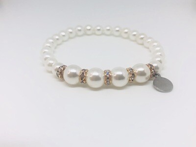 Natural White Pearl quality grade A.A. Bracelet. SKU00015 Natural White Pearl quality grade A.A. Bracelet. SKU00015
