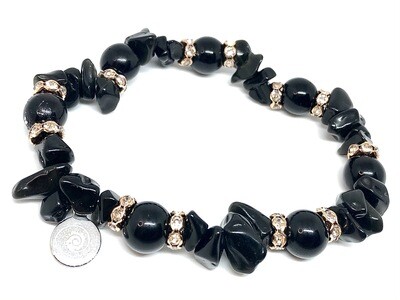 Black Onyx Gemstone Bracelet. SKU00056 Black Onyx Gemstone Bracelet. SKU00056