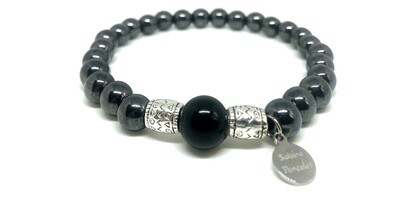 Hematite & Obsidian Gemstone Bracelet. SKU00061 Hematite & Obsidian Gemstone Bracelet. SKU00061