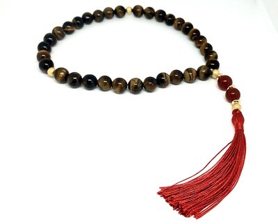 Tasbih 33 Beads - Natural Tiger's Eye & Red Agate Tasbih 33 Beads - Natural Tiger's Eye & Red Agate