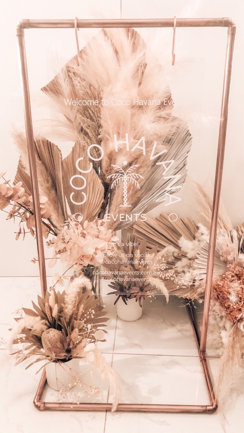 Copper Welcome Sign Stand