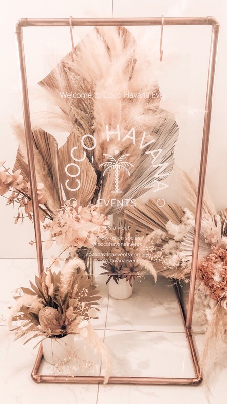 Copper Welcome Sign Stand