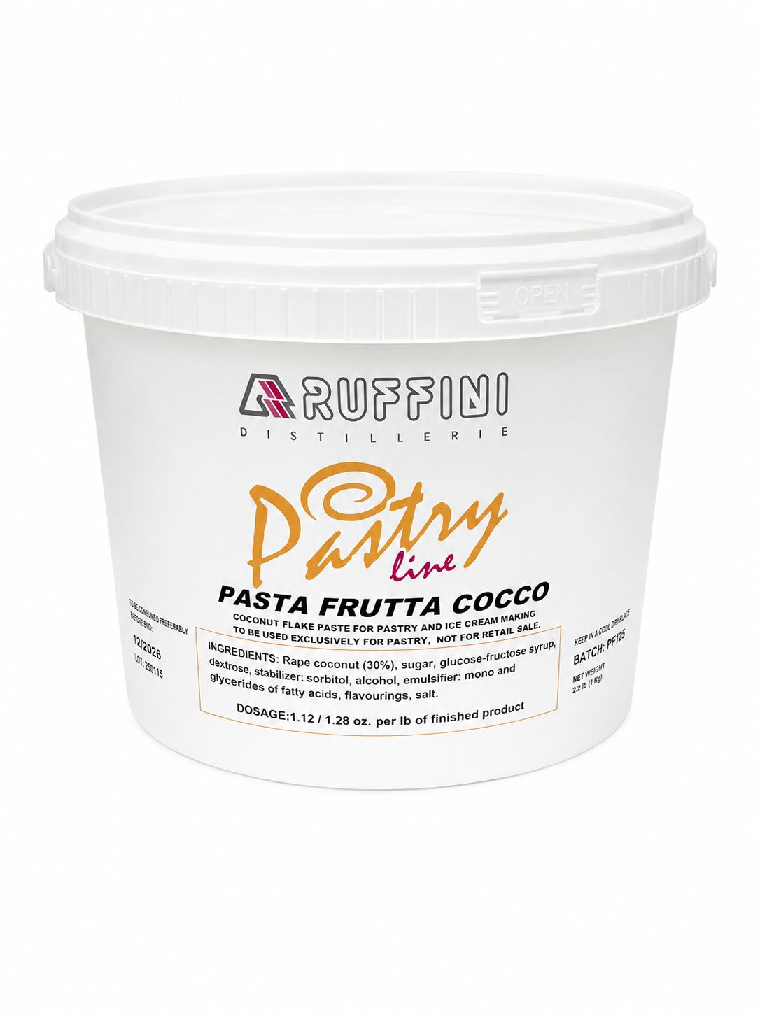 Ruffini Cocco (Coconut) 3kg pail