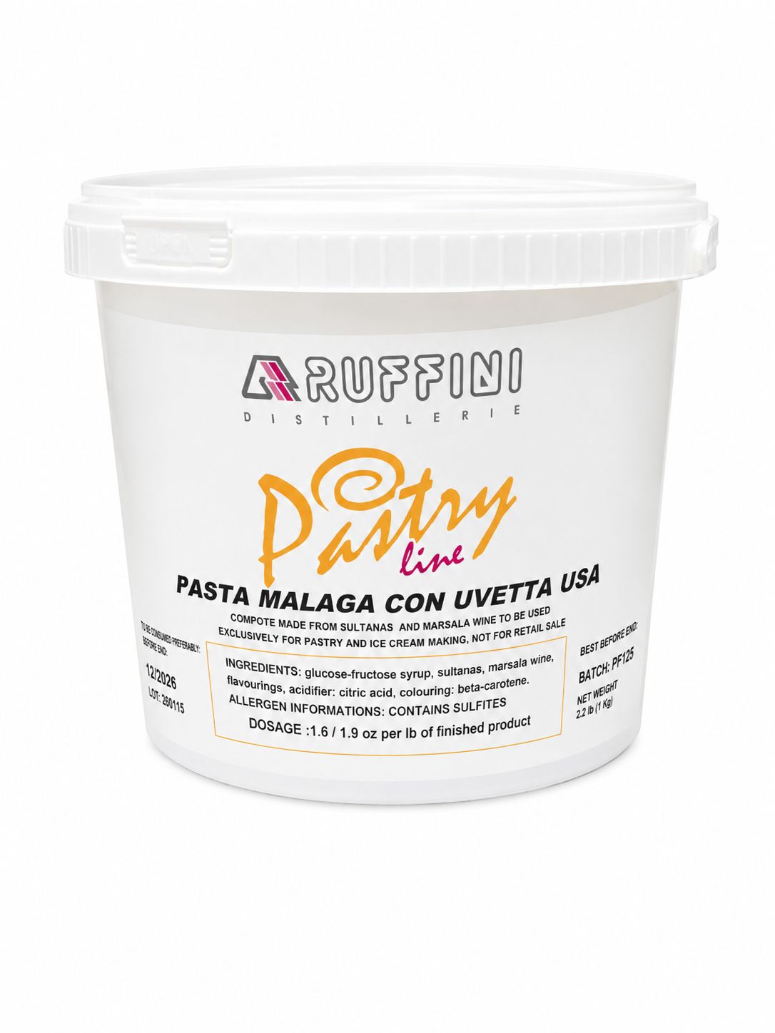 Ruffini Malaga Paste (Rum Raisin)