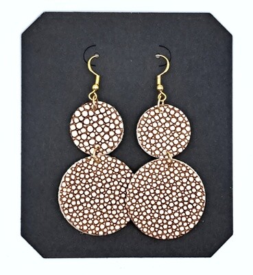 Handmade Faux Leather Circles Earrings Handmade Faux Leather Circles Earrings