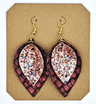 Handmade Faux & Glitter Leather Layered Handmade Faux & Glitter Leather Layered