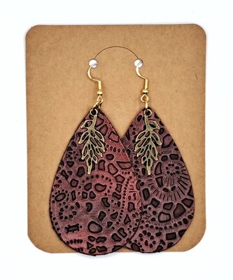 Handmade Double-sided Tear Drops with Charms Earrings Handmade Double-sided Tear Drops with Charms Earrings