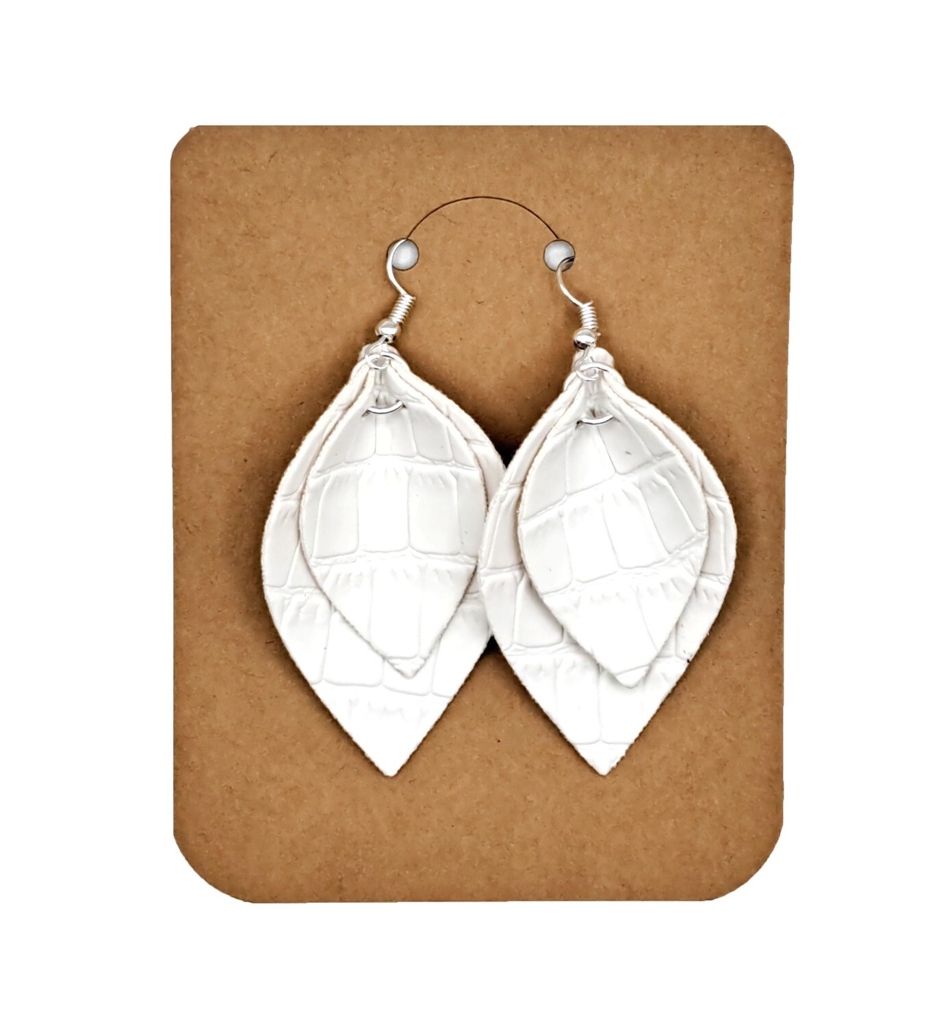 Handmade 2-Layer White Faux Leather 