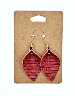 Handmade Deep Red Faux Leather 