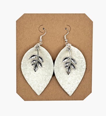 White Chunky Glitter Faux Leather White Chunky Glitter Faux Leather