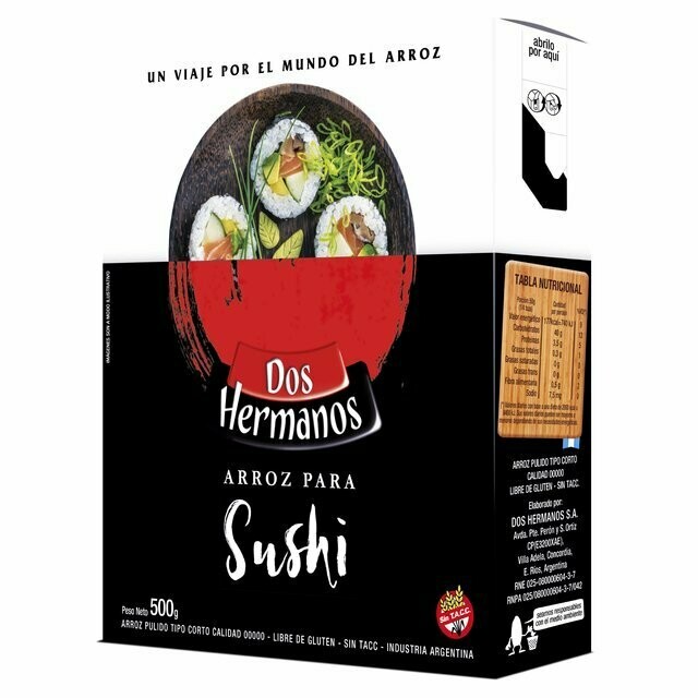 Arroz Koshihikari Sushi Dos Hermanos x 500grs