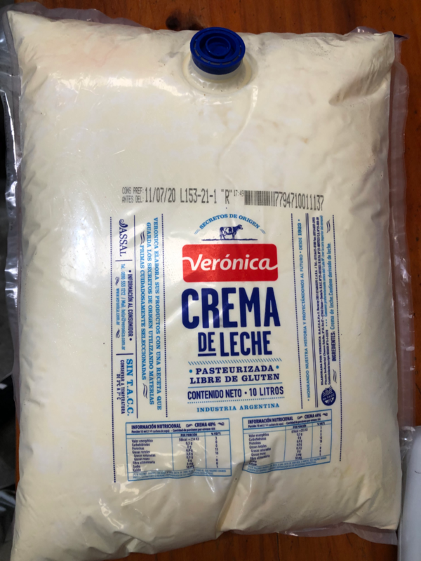 Crema Verónica bolsa 10lts