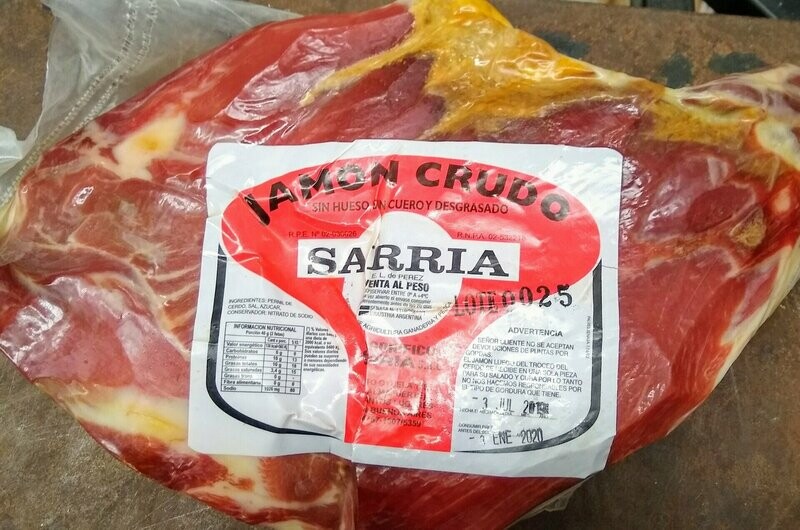 Jamón crudo Sarria