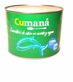 Lomitos de Atún en aceite y agua  x 1,8kgs Cumaná