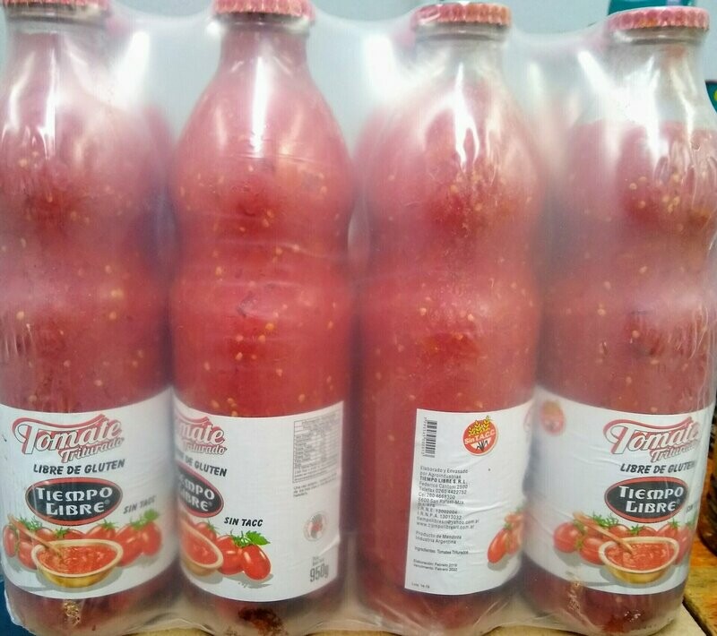 Tomate triturado en botella de 1lt Tiempo Libre