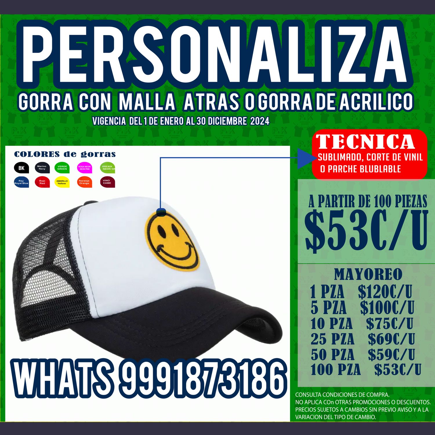 Gorra persnalizada