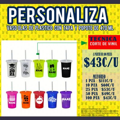 vaso personalizado olas