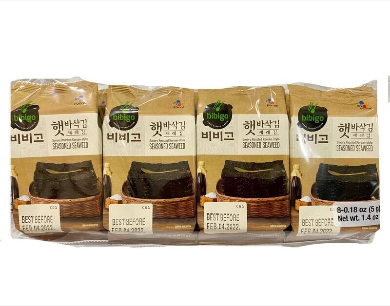 Bibigo Roasted Seaweed (8-pack)
