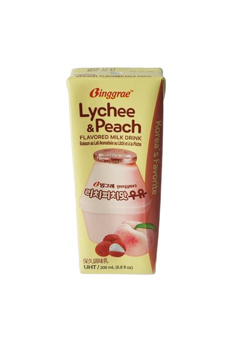 Binggrae Lychee &amp; Peach Milk