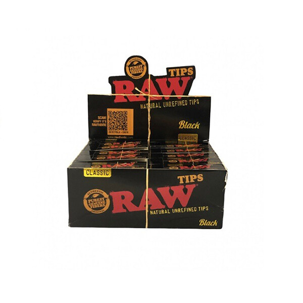 RAW TIPS CARTON BLACK