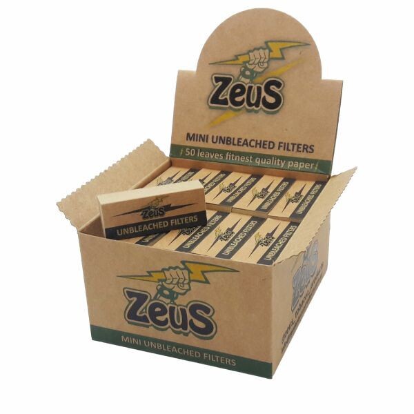 TIPS ZEUS MINI UNBLEACHED (FILTROS CORTOS)