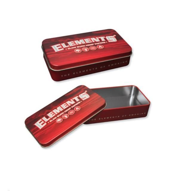 TABAQUERA - ELEMENTS TIN CASE - RED TABAQUERA - ELEMENTS TIN CASE - RED