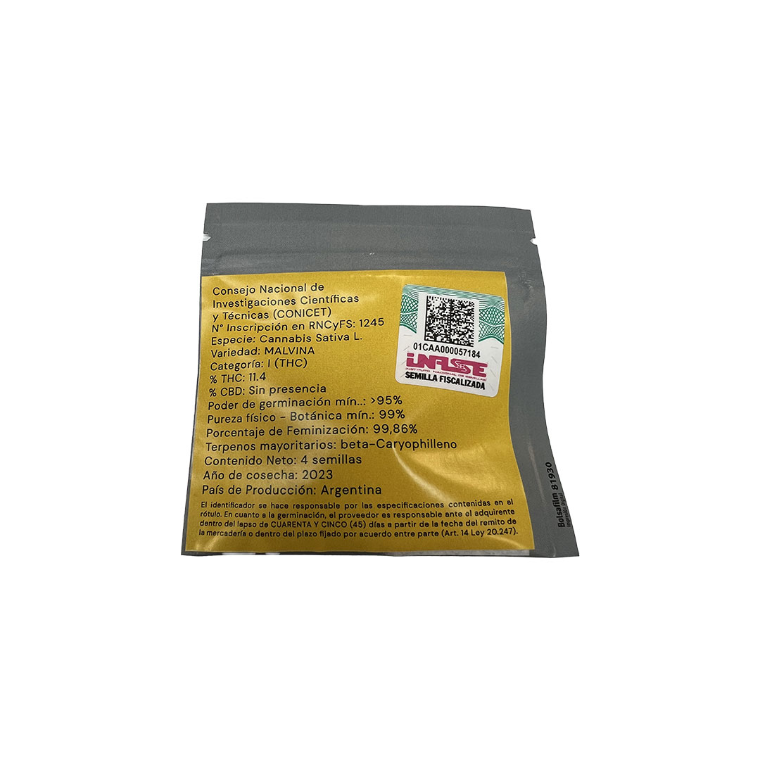 SEMILLA - CONICET MALVINA x4  (VENTA SOLO CON REPROCANN)