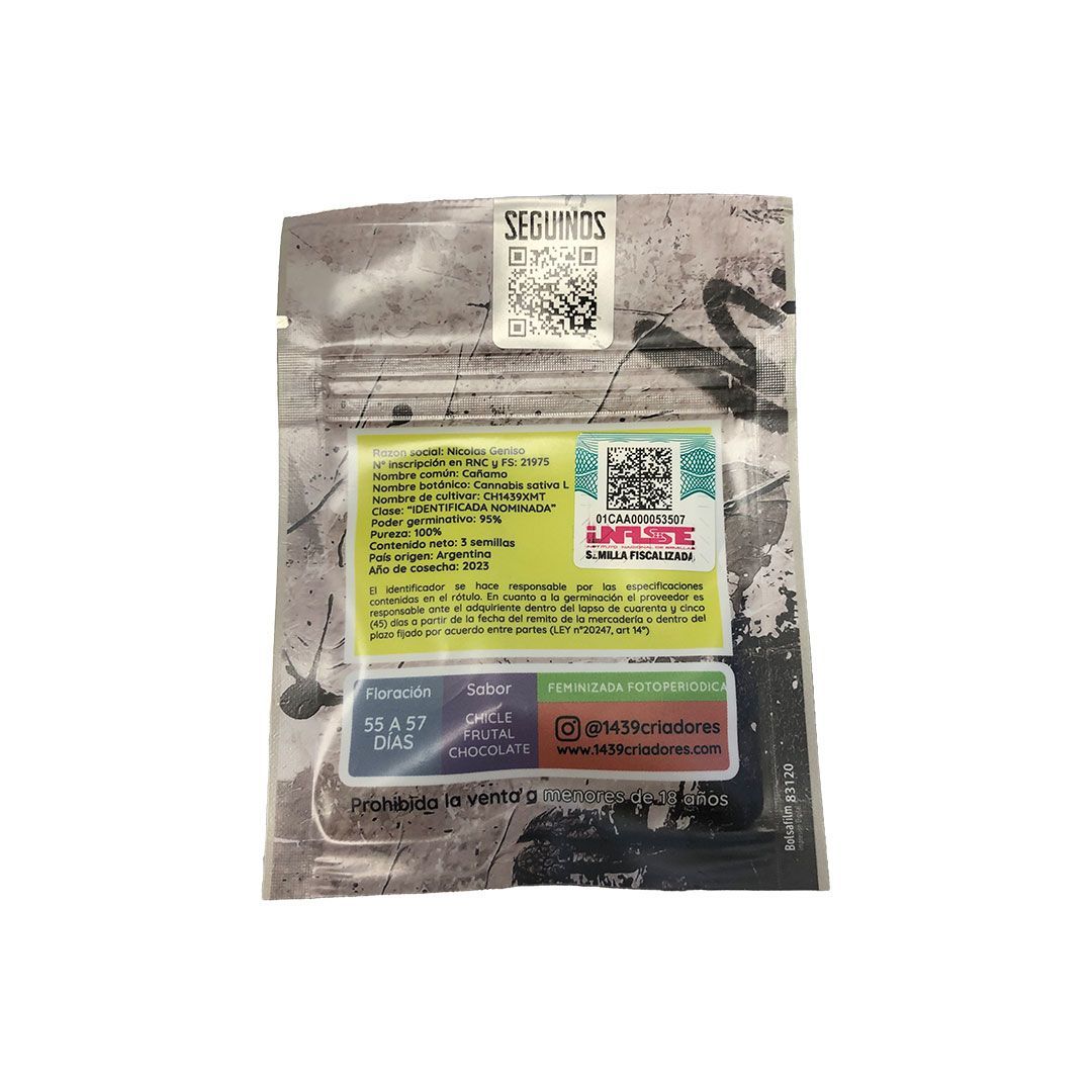 SEMILLA - CHOCO OG 1439  x3 (VENTA SOLO CON REPROCANN)