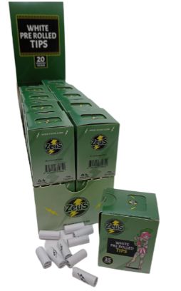 PRE ROLLED ZEUS WHITE CAJITA POR 35 UNIDADES
