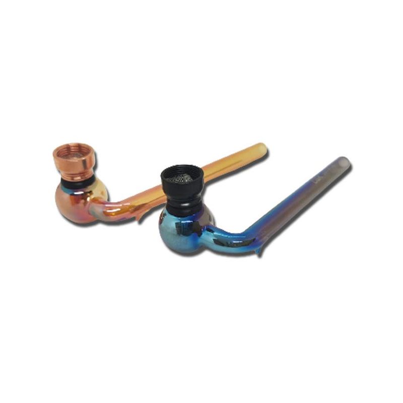 PIPA DE VIDRIO - CROMADA DE COSTADO DK-8442-C PIPA DE VIDRIO - CROMADA DE COSTADO DK-8442-C