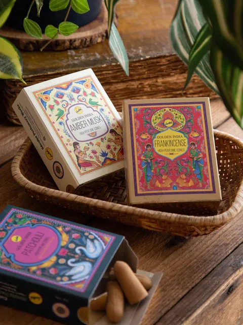 CONOS DE INCIENSO - CASCADA GOLDEN INDIA