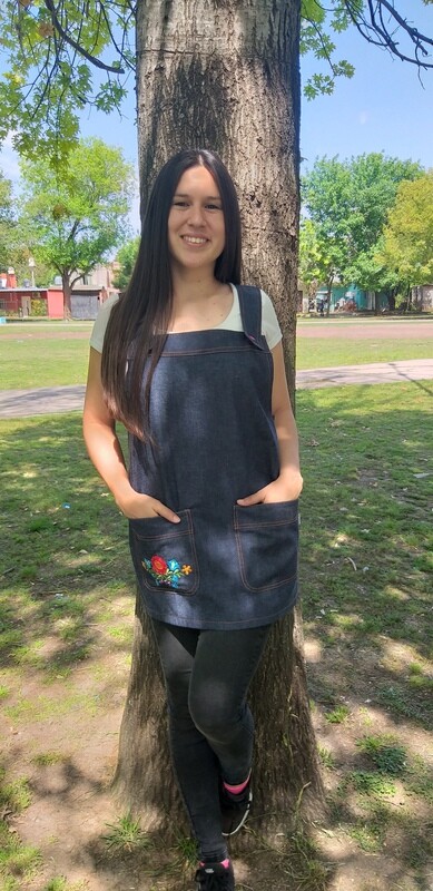 jumper de jeans con bordado mexicano DISEÑO 3