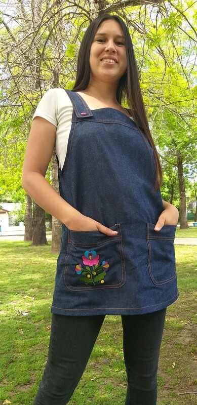jumper de jeans con bordado mexicano DISEÑO 4
