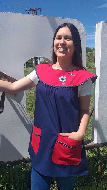 BABY AZUL con rojo con FLOR