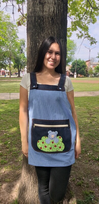 JUMPER CUADRILLÉ AZUL ( grande ) CON OSO