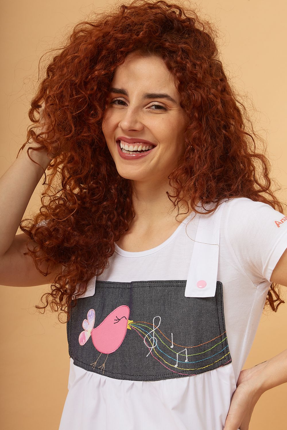CAPRICHOSA BLANCO CON JEANS con pajarito