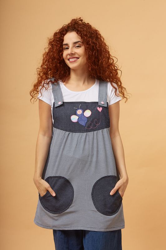 CAPRICHOSA CUADRILLÉ AZUL con abeja