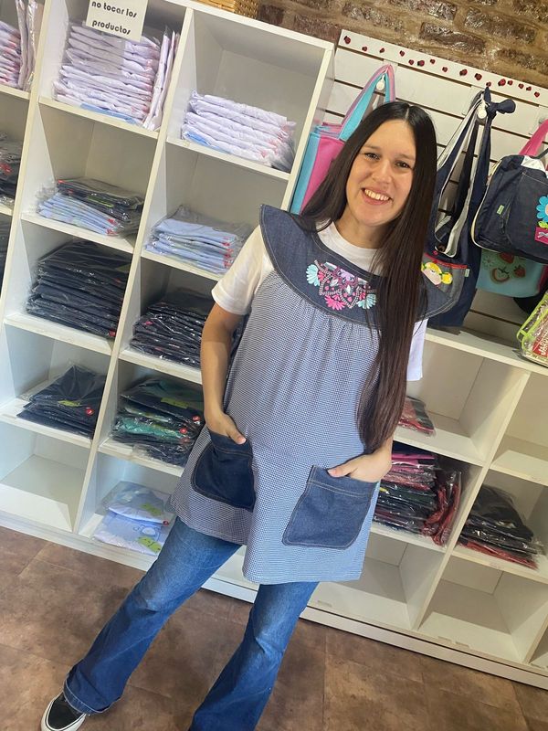 BABY CUADRILLÉ CON MANDALA MEXICANA