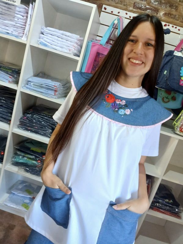 BABY BLANCO CON FLORES MEXICANAS