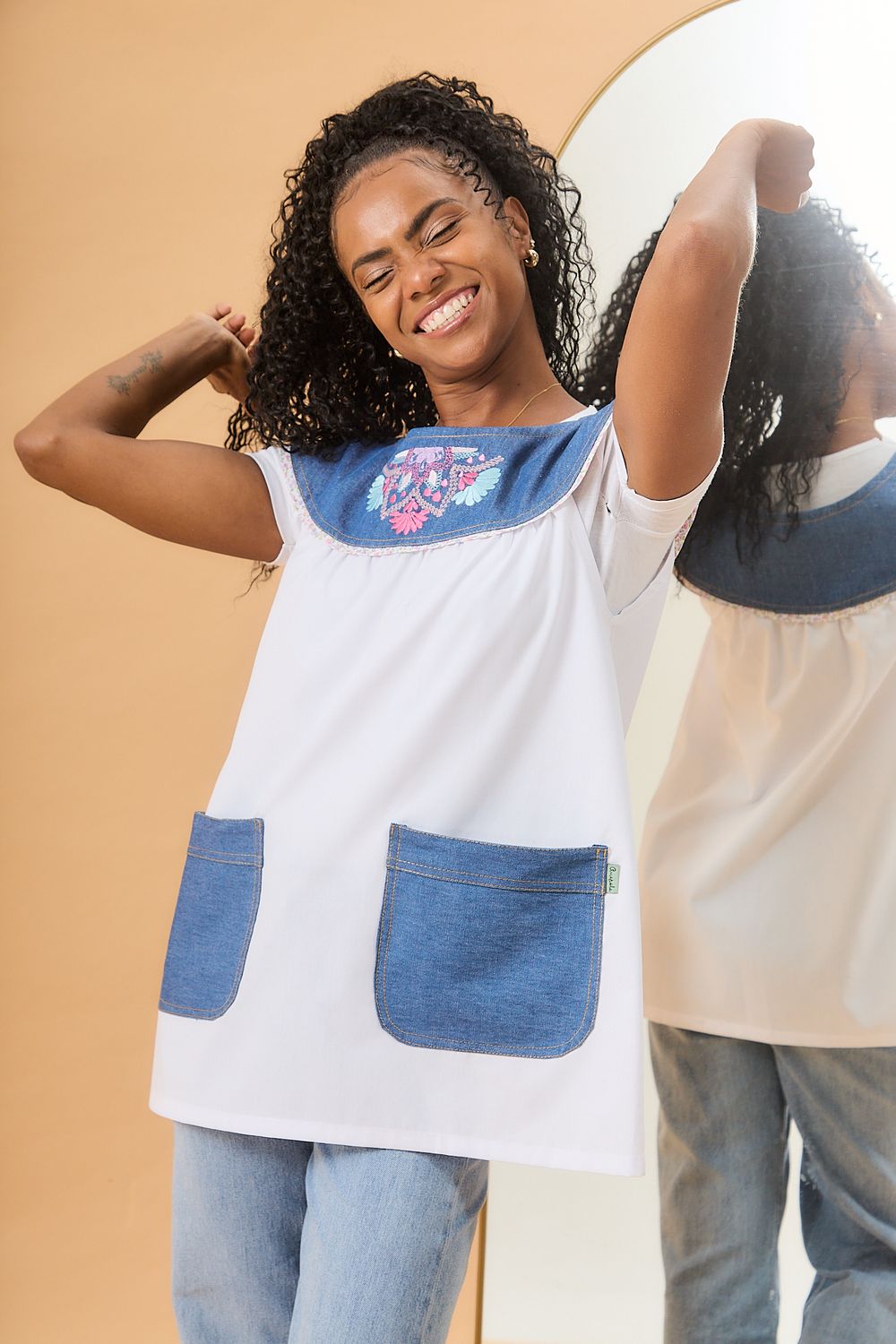 BABY BLANCO CON MANDALA MEXICANO