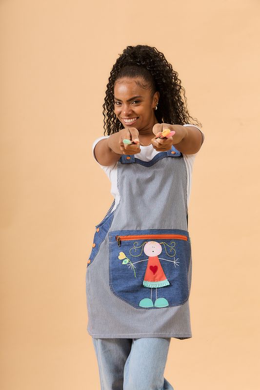 JUMPER CUADRILLÉ con cierre con NENA SORPRENDIDA